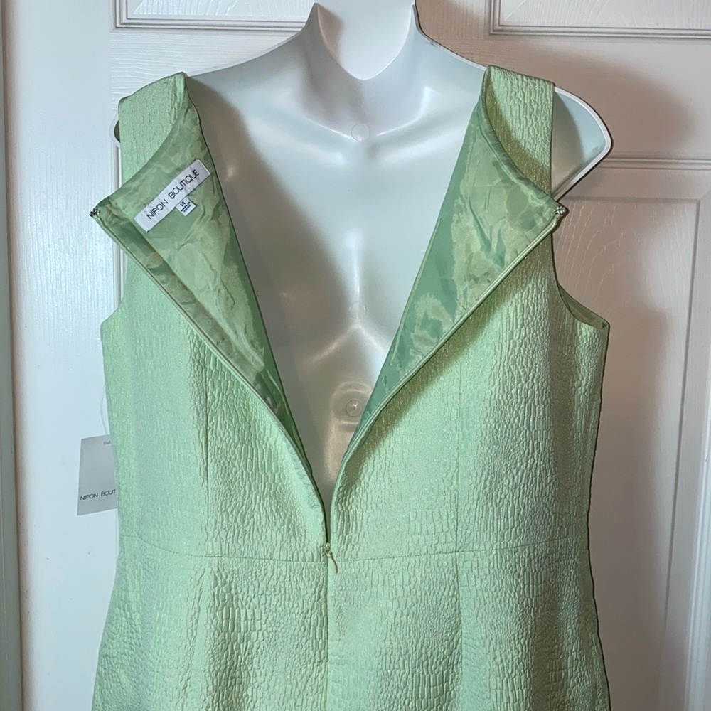 New Dress Nipon Boutique Romance Jewel Rhinestone Snake-Skin-Textured Seafoam 14 - Picture 9 of 11